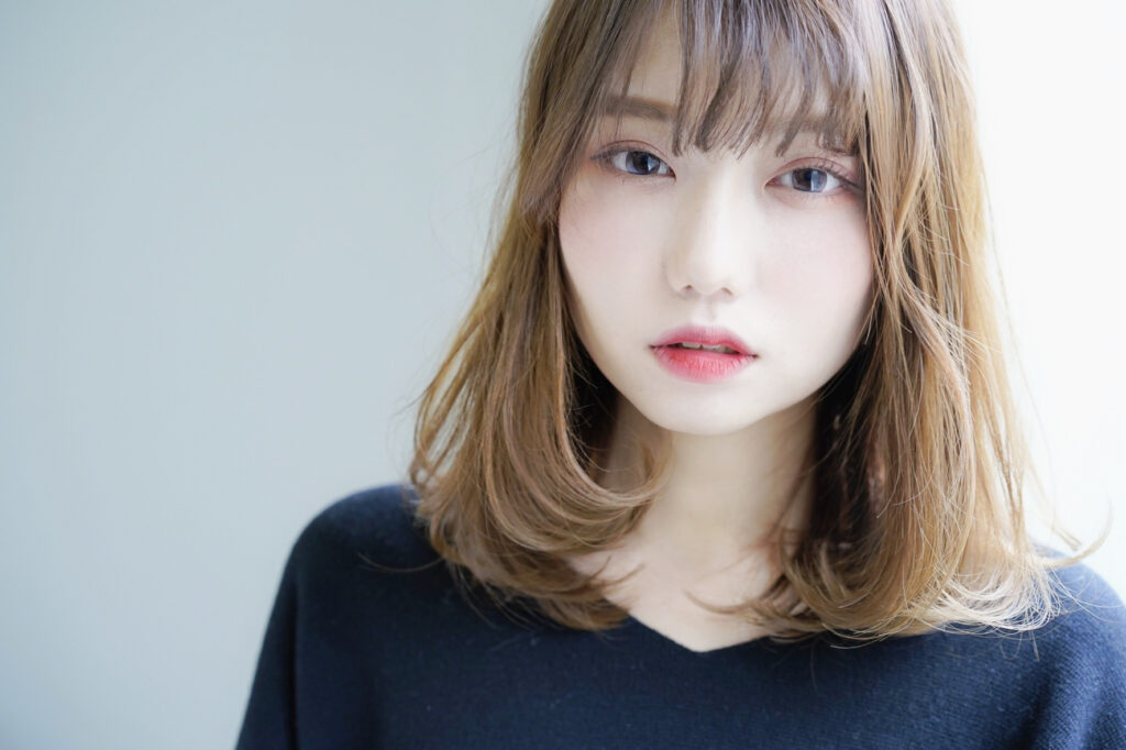 京都市 烏丸御池 美容室 バレイヤージュ ブリーチ ダブルカラー