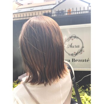 京都 烏丸御池 美容室 女性スタッフ ヘアカラー ピンク